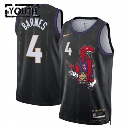 Dres Toronto Raptors Scottie Barnes Nike 2024-25 City Edition Crno Swingman - Dječji